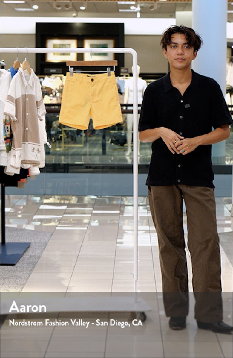 Kids' Solid Cotton Chino Shorts, sales video thumbnail