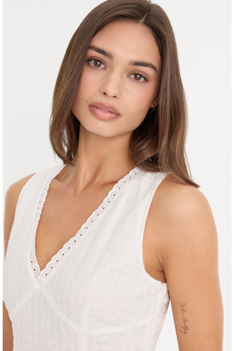 The Eyelet Minidress, Alternate, color, WHITE001