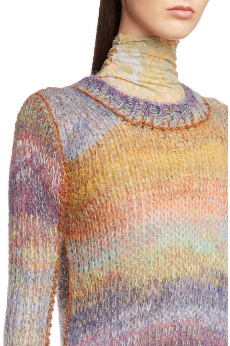 Space-Dye Stripe Sweater Dress, Alternate, color, MULTI