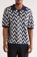 JASON WU Chevron Silk & Cotton Polo