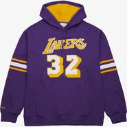 Mitchell & Ness Men's Mitchell & Ness Magic Johnson Purple Los Angeles Lakers Name & Number Hoodie