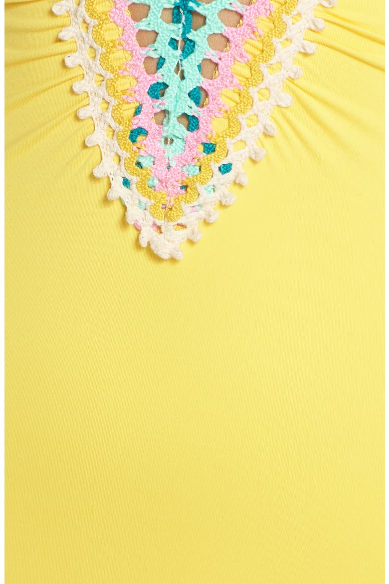 Pool Party One-Piece Swimsuit, Alternate, color, BANANA