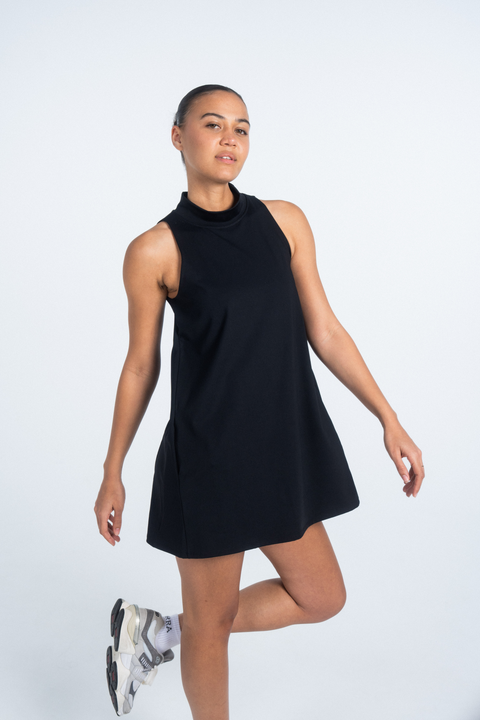 ◆Lulus◆Mock Neck ティアード ミニ ドレス 送料込 Mのみ即納][instock]【RANS】ミニ/ドレス/ワンピース/ベア