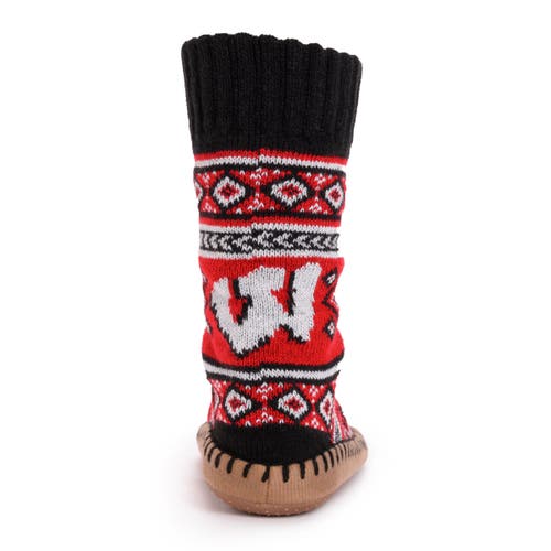 Muk Luks Gameday Slipper Socks In Red
