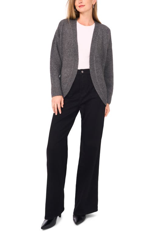 Vince Camuto Open Front Cardigan In Gray
