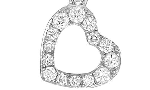 Carriere Jewelry Carrière Jewelry Open Heart Diamond Pendant Necklace In 14k White Gold