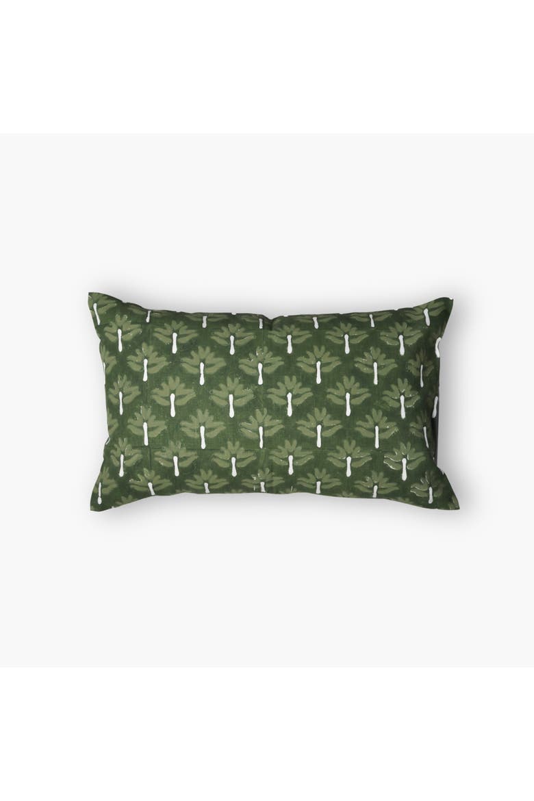 Zeenat Lumbar Throw Pillow Cover, Main, color, Chive
