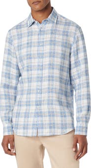 Bugatchi Julian Shaped Fit Linen Button-Up Shirt