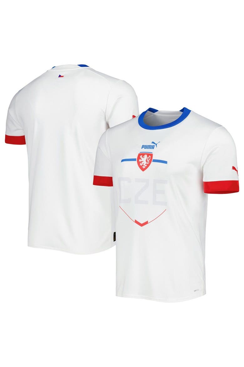 Men's Puma White Czech Republic National Team 2022/23 Away Replica Jersey, Main, color, White