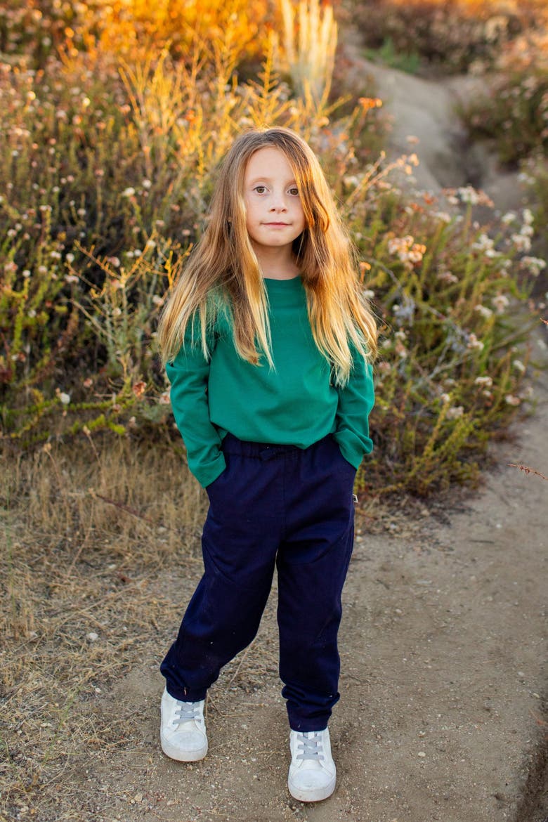 Kids' Organic Cotton Raglan T-Shirt, Alternate, color, Hunter Green