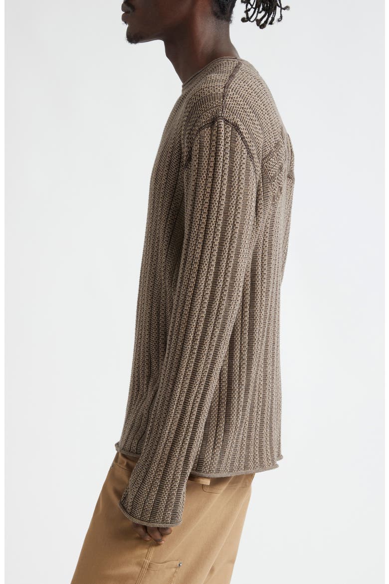 Journey Norton Jacquard Roll Neck Sweater, Alternate, color, TRAVERTINE/ COFFEE