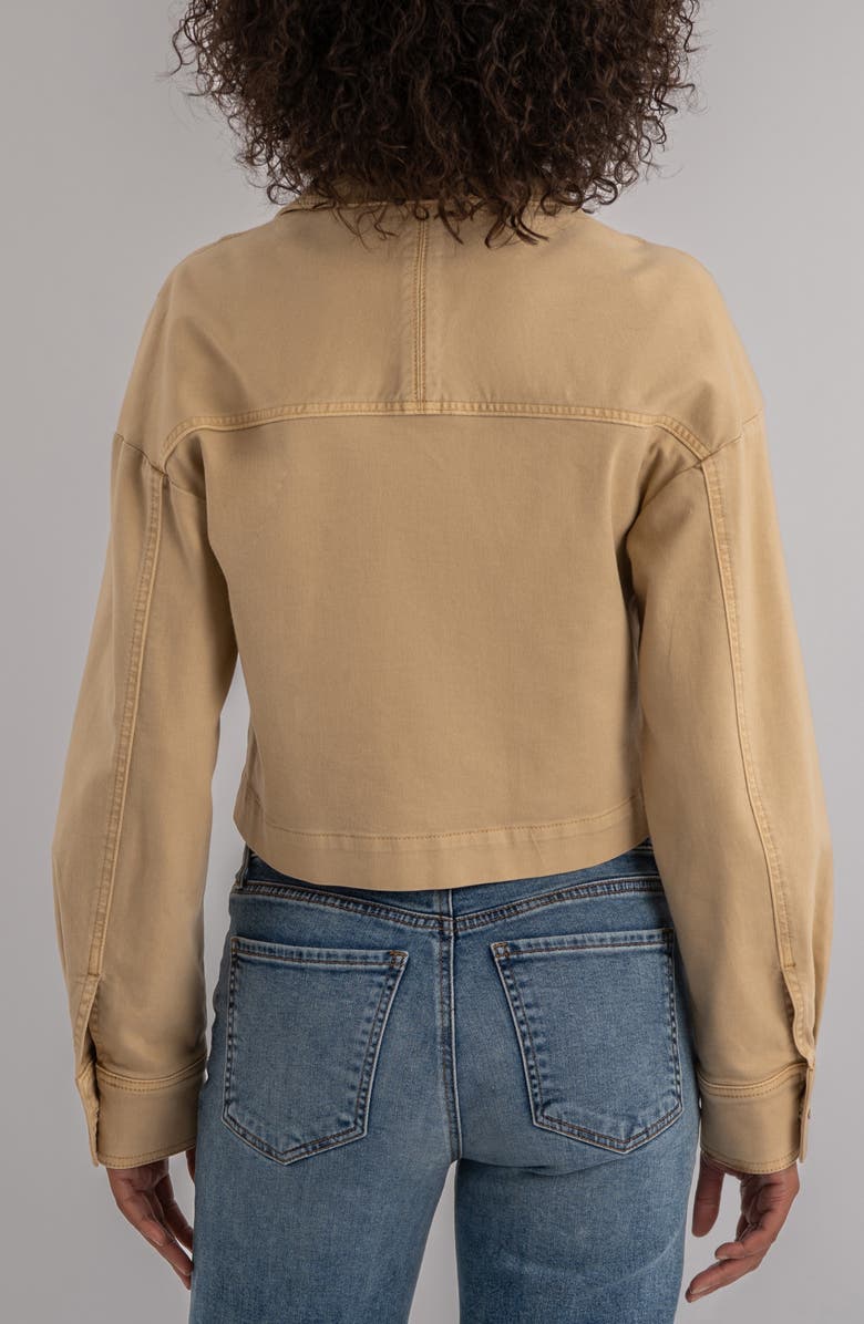 KUT from the Kloth Camden Crop Denim Jacket, Alternate, color, Cashew