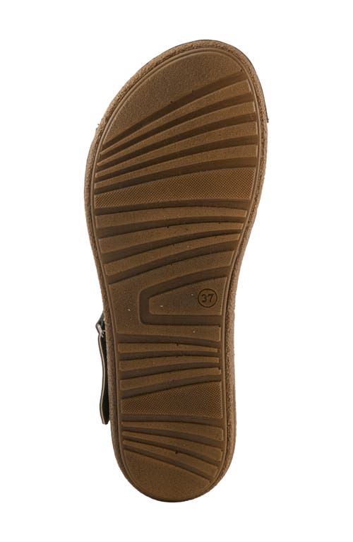 Flexus By Spring Step Perforated Wedge Sandal In Black
