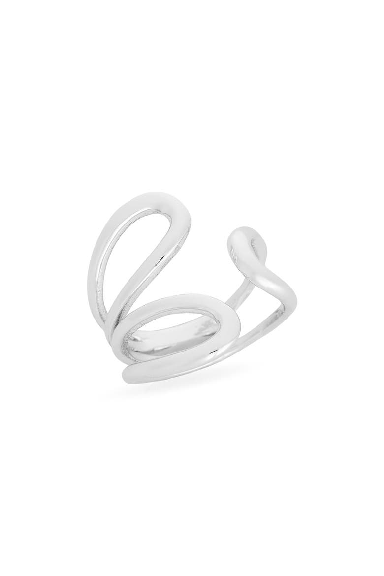 Demi Fine Spiral Wrap Ring, Main, color, SILVER