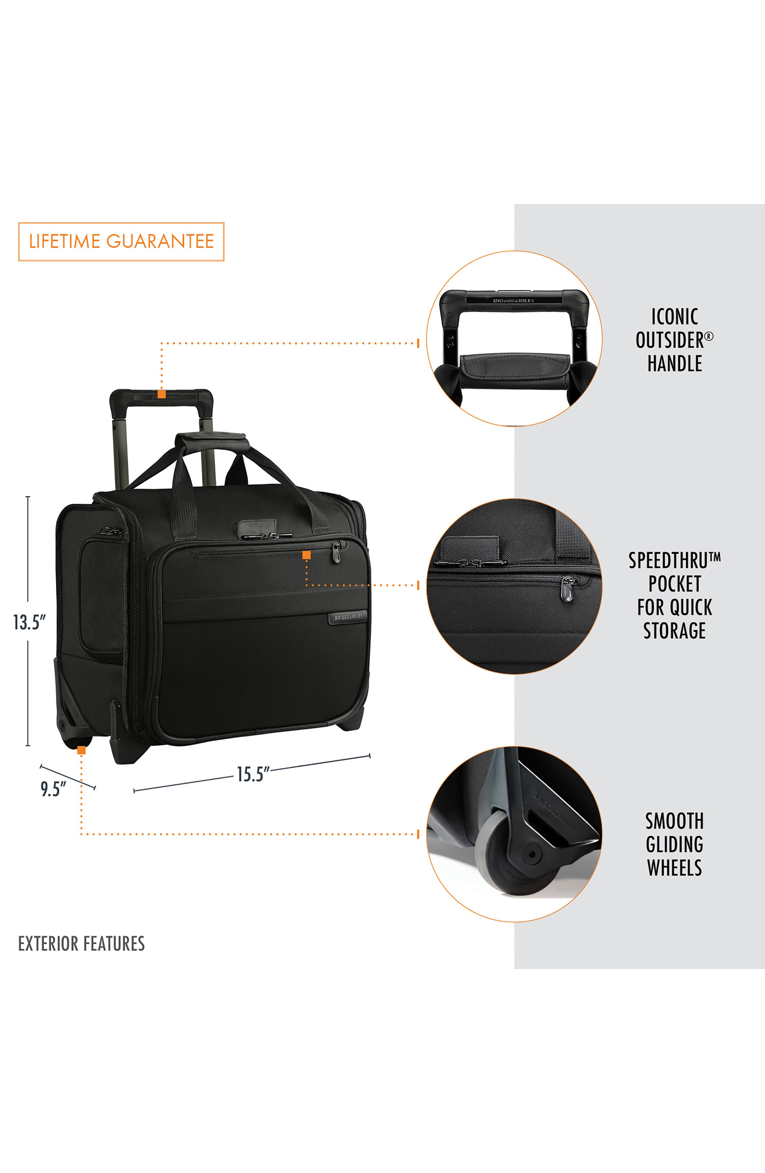 Briggs & Riley Baseline 16-Inch Rolling Cabin Bag, Alternate, color, 