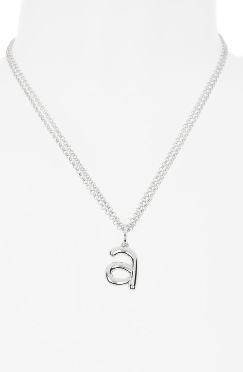 Leith Lowercase Initial Bubble Pendant Necklace In Metallic