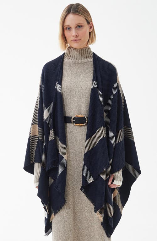 Barbour Blair Plaid Shawl In Blue