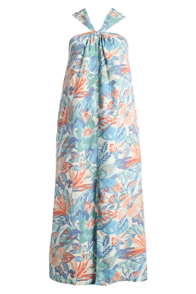 Bay Twist Seersucker Halter Dress, Alternate, color, PARADISE BLOSSOM
