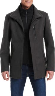 Vince Camuto Car Coat With Bib