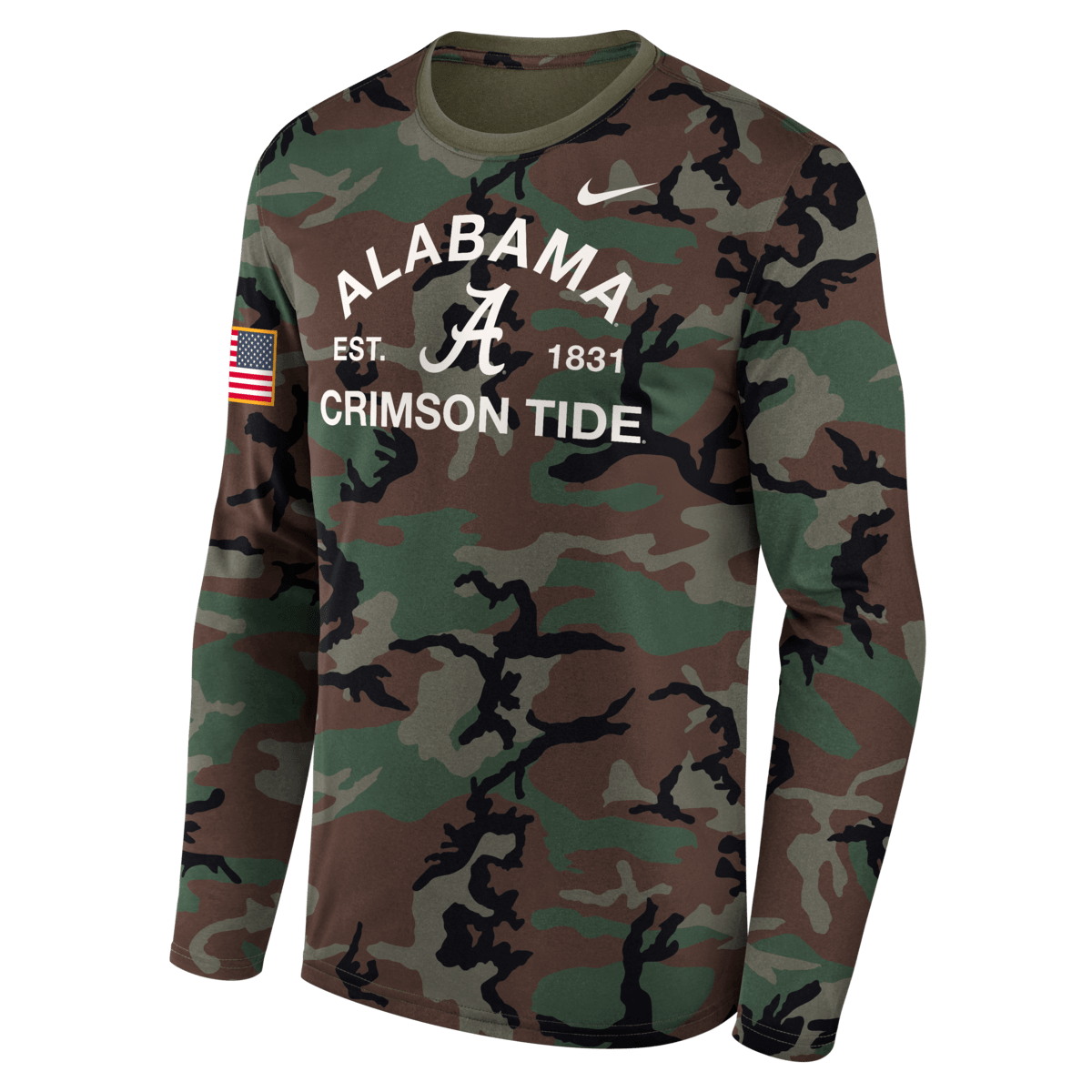 nike camo long sleeve shirt