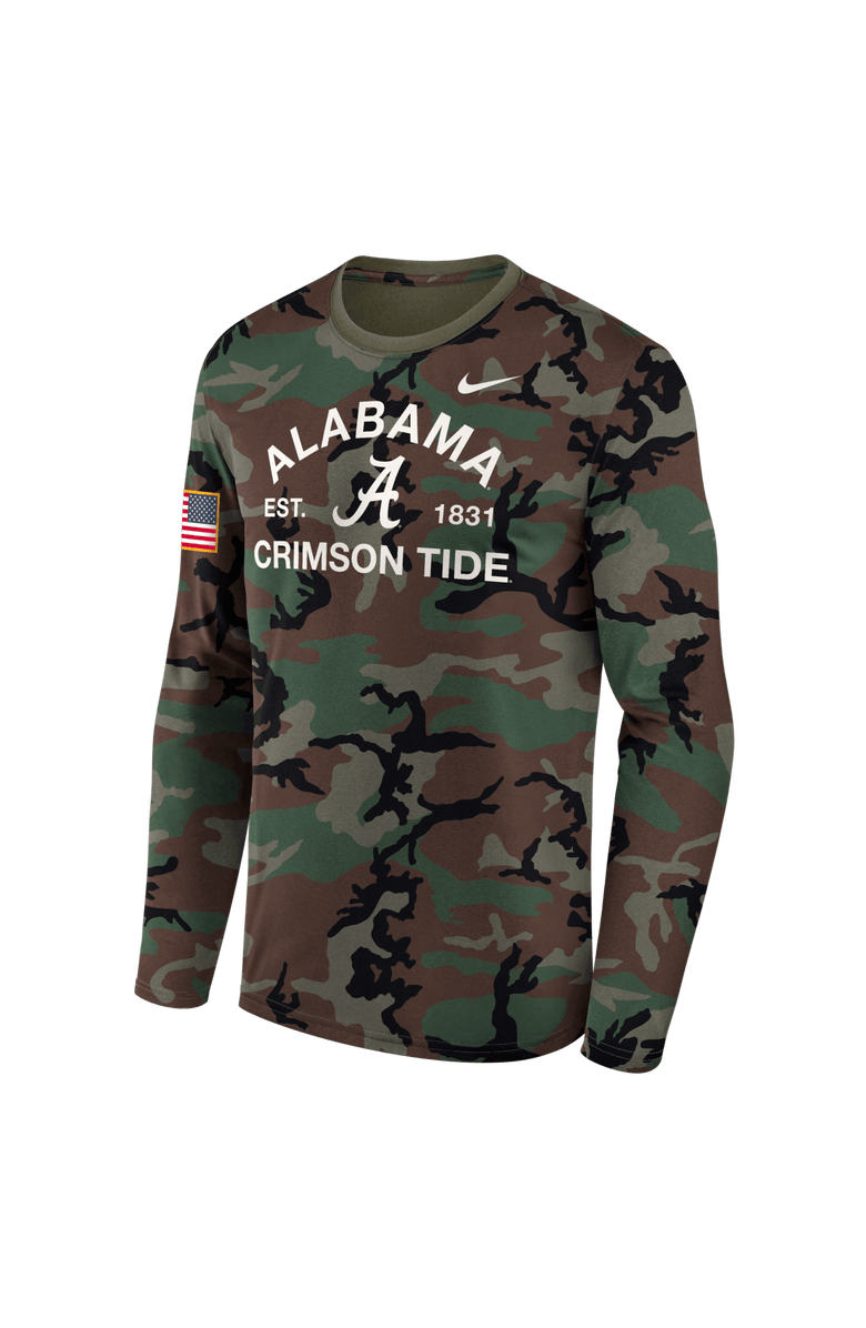 Nike Men's Nike Camo Alabama Crimson Tide 2025 Military Appreciation Legend Dri-FIT Long Sleeve T-Shirt, Alternate, color, Camo