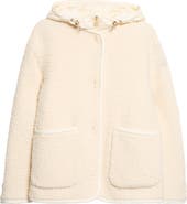 Moncler Hylesine Hooded Wool & Cotton Blend Bouclé Coat