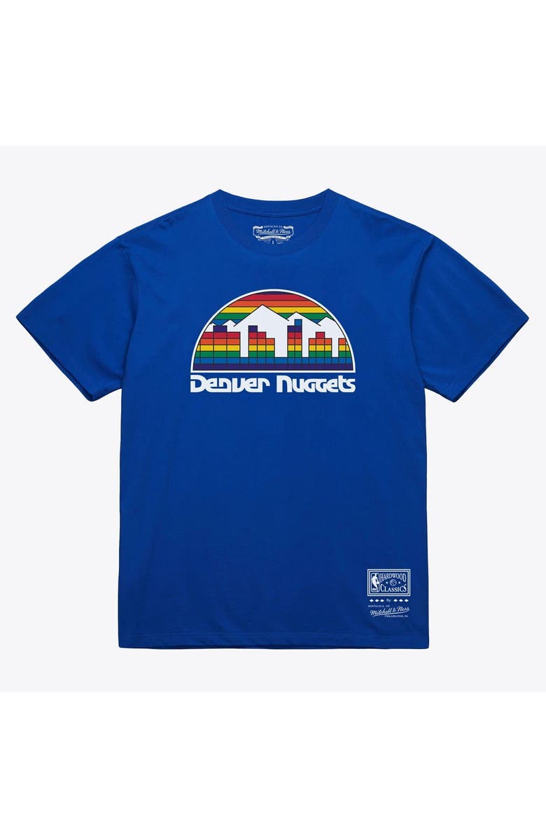Mitchell & Ness Unisex Mitchell & Ness  Royal Denver Nuggets Hardwood Classics Arch T-Shirt, Main, color, Royal