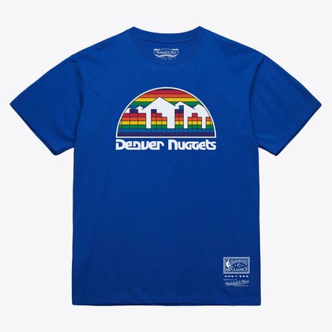 Unisex Mitchell & Ness  Royal Denver Nuggets Hardwood Classics Arch T-Shirt