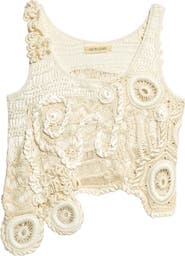 HEIRLOME India Freeform Silk & Cotton Lace Tank