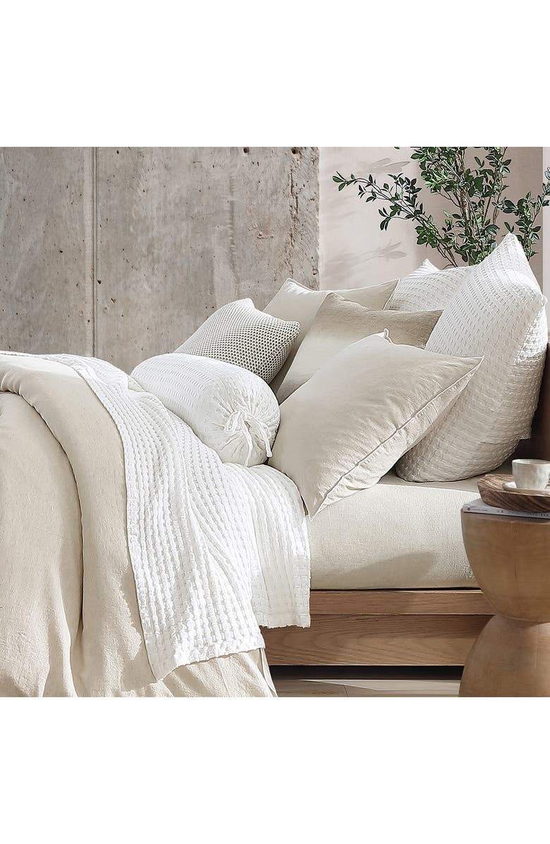 DKNY Pure Waffle Cotton Bolster Sham, Alternate, color, White