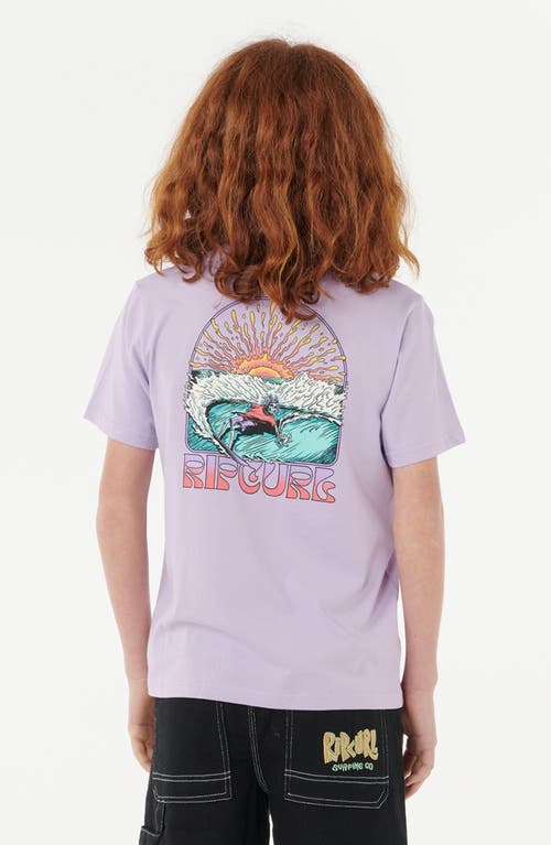 Rip Curl Kids' Grateful Shred Graphic T-shirt In Purple