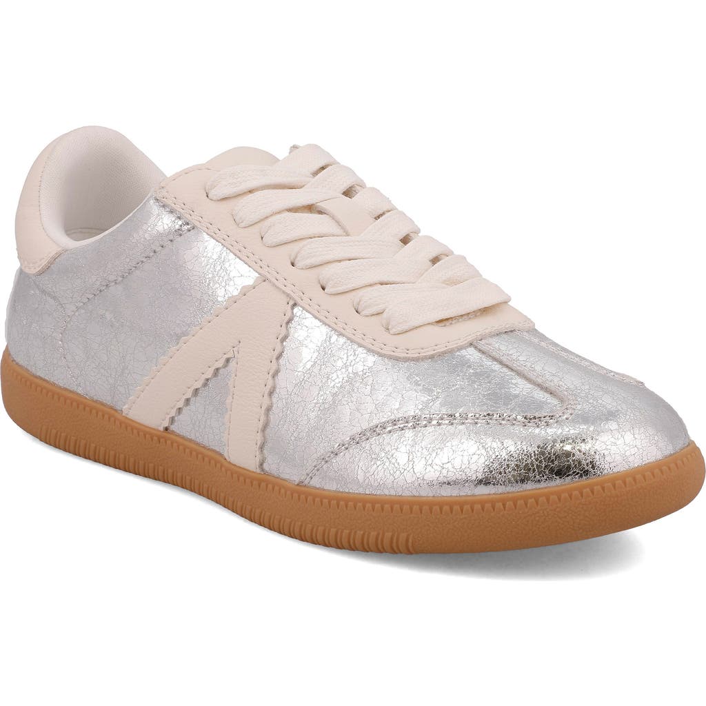 Mia Baker Sneaker In Silver/wash Wshite