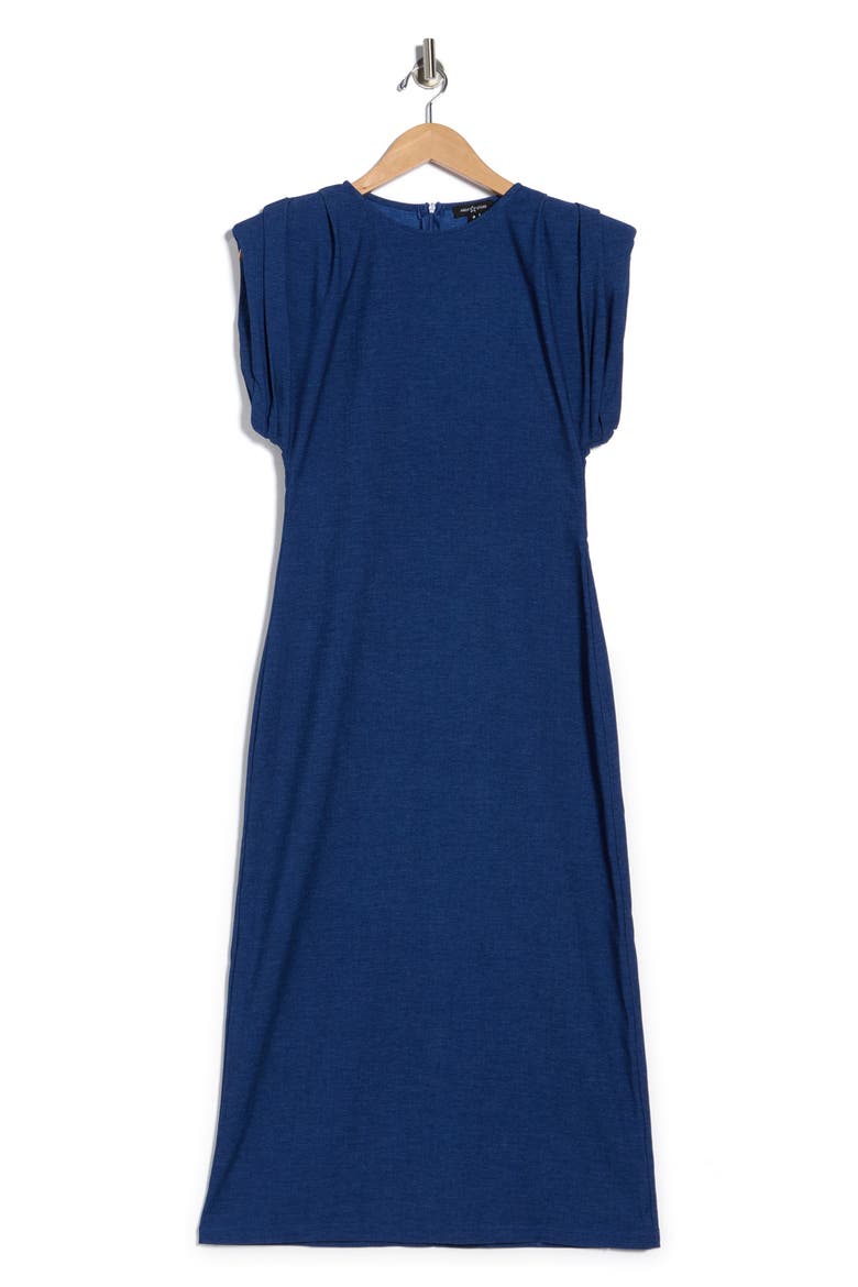 Kyla Cap Sleeve Jersey Dress, Alternate, color, BLUE