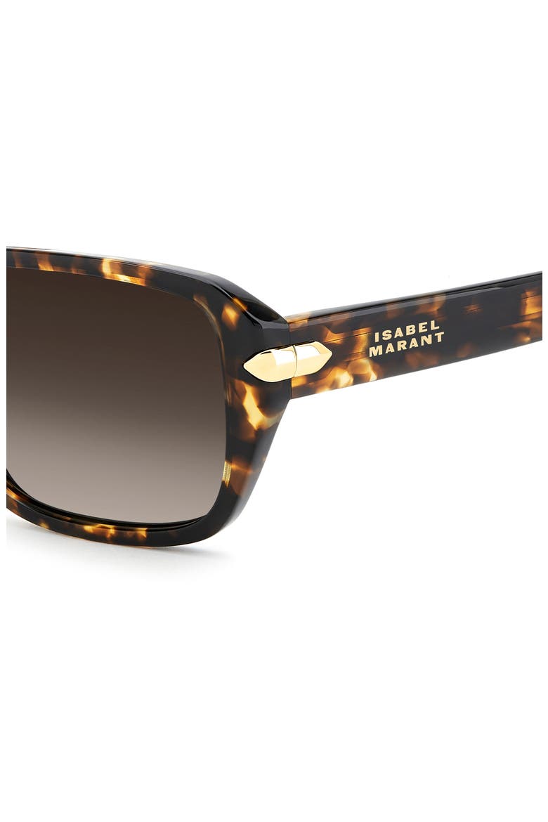 58mm Rectangular Sunglasses, Alternate, color, HAVANA/ BROWN SF