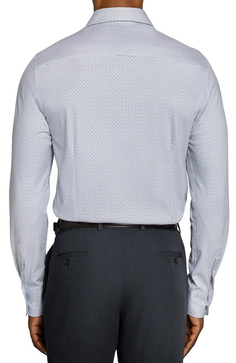 W.R.K Slim Fit Abstract Cross Reworked Dress Shirt, Alternate, color, White/ Grey