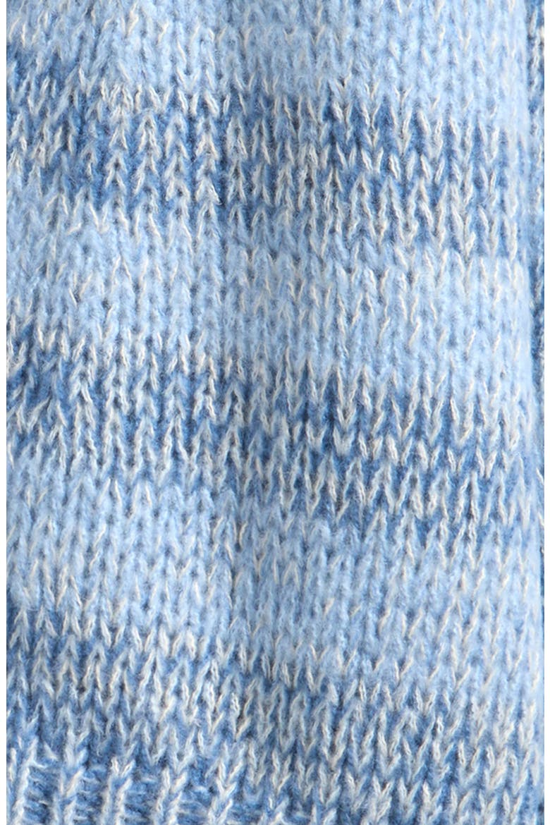 Kids' Stripe Mixed Stitch Open Front Cardigan, Alternate, color, BLUE COMBO
