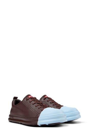 Camper Junction Runner Leather Sneakers In Burgundy