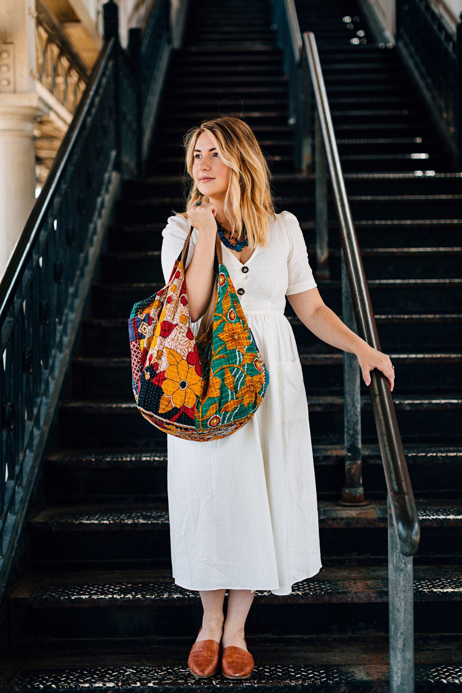 Sari Shop Slouchy Bag, Alternate, color, Multi