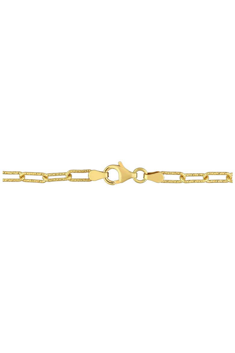 Textured Paper Clip Chain Necklace, Alternate, color, YELLOW