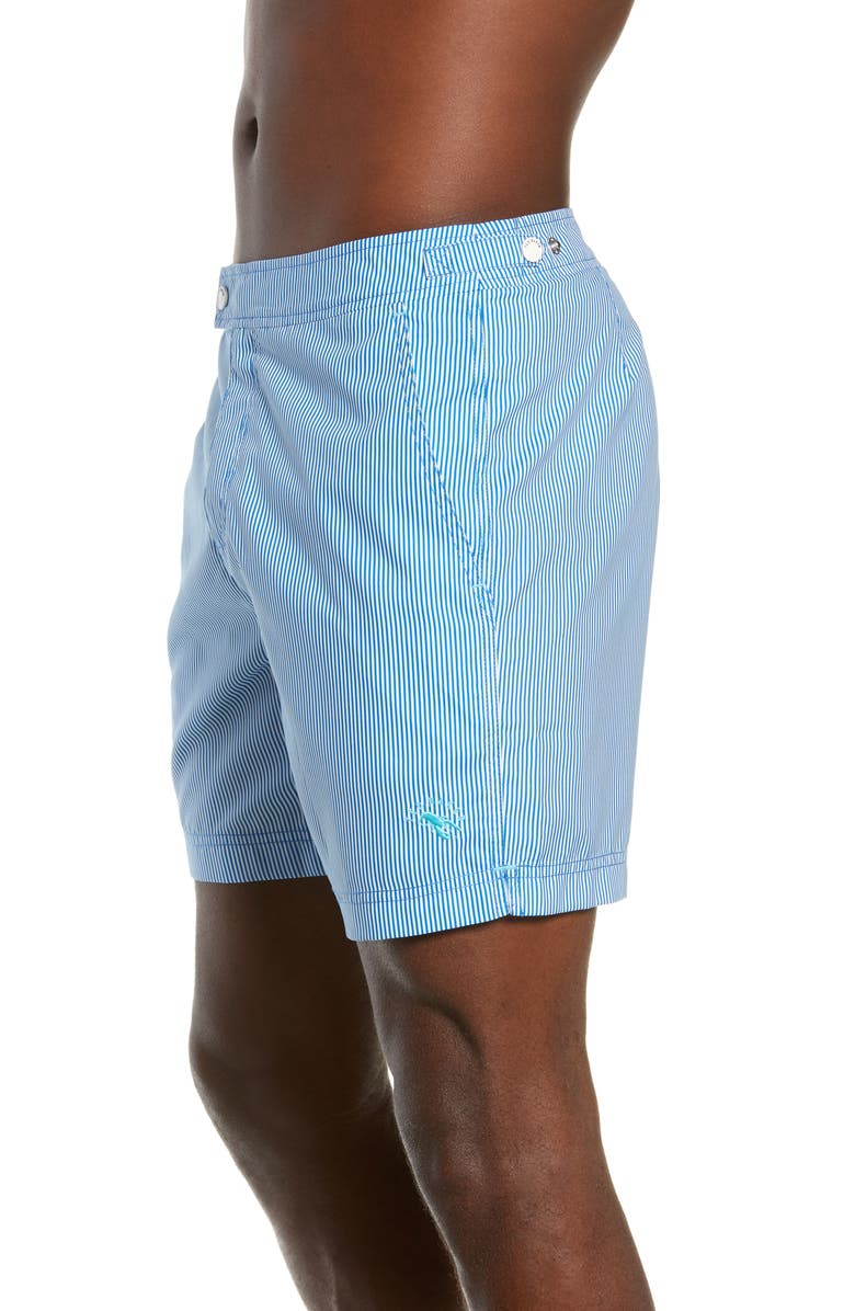 Ted Baker London Seel Stripe Swim Trunks, Alternate, color, 