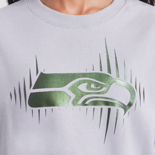 Nike Wolf Gray Seattle Seahawks 2025 Rivalries Collection Oversized Phoenix Fleece Sweatshirt In Gray