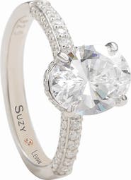 SUZY LEVIAN Sterling Silver Cubic Zirconia Oval Ring