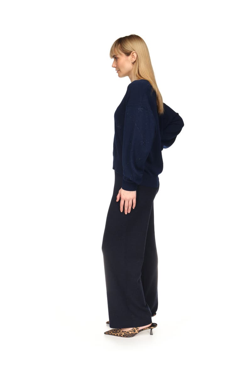Stargazer Hotfix V-Neck Pullover, Alternate, color, Navy