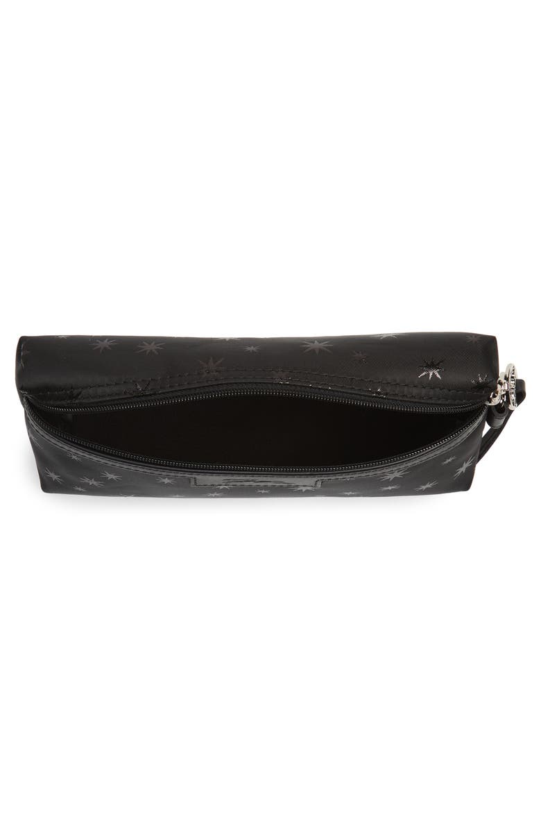 Longchamp Le Pliage Etoiles Cosmetics Case, Alternate, color, Black