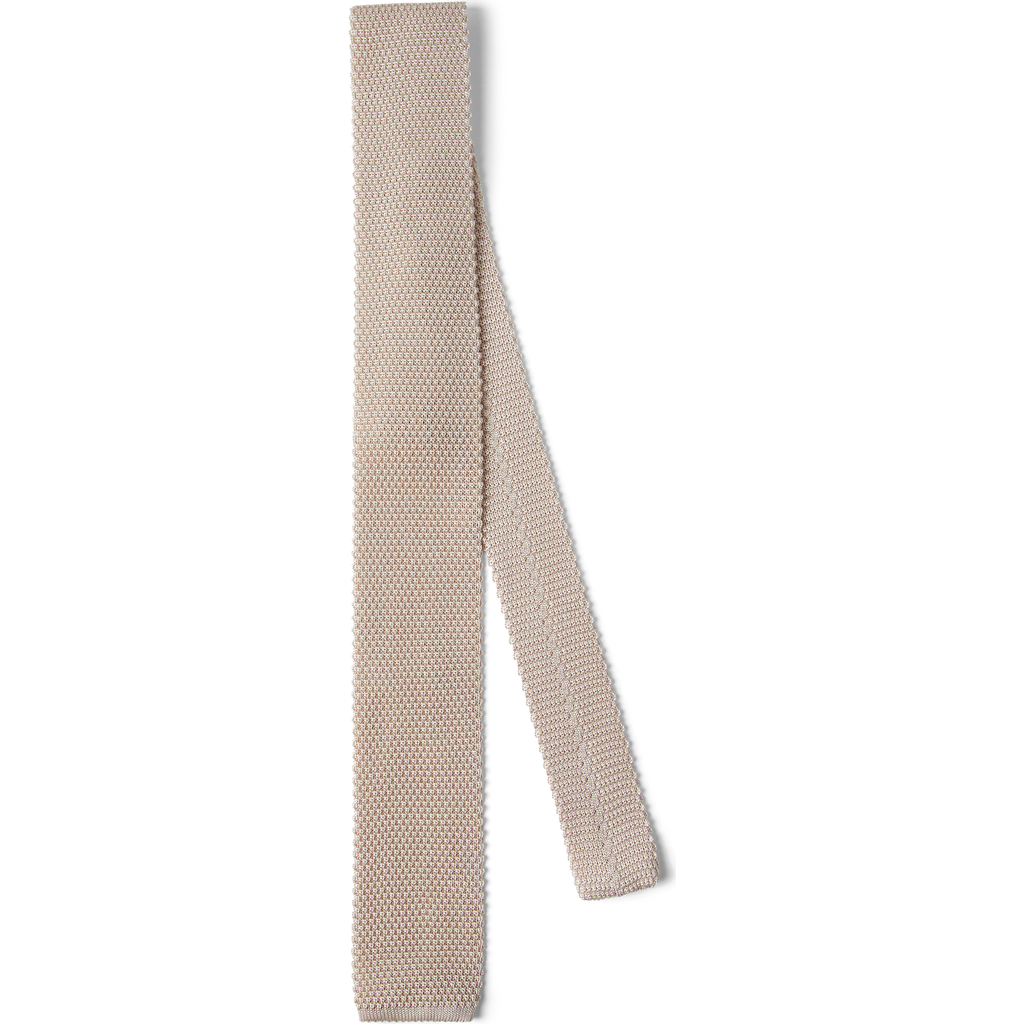 Brunello Cucinelli Knit Necktie In Neutral