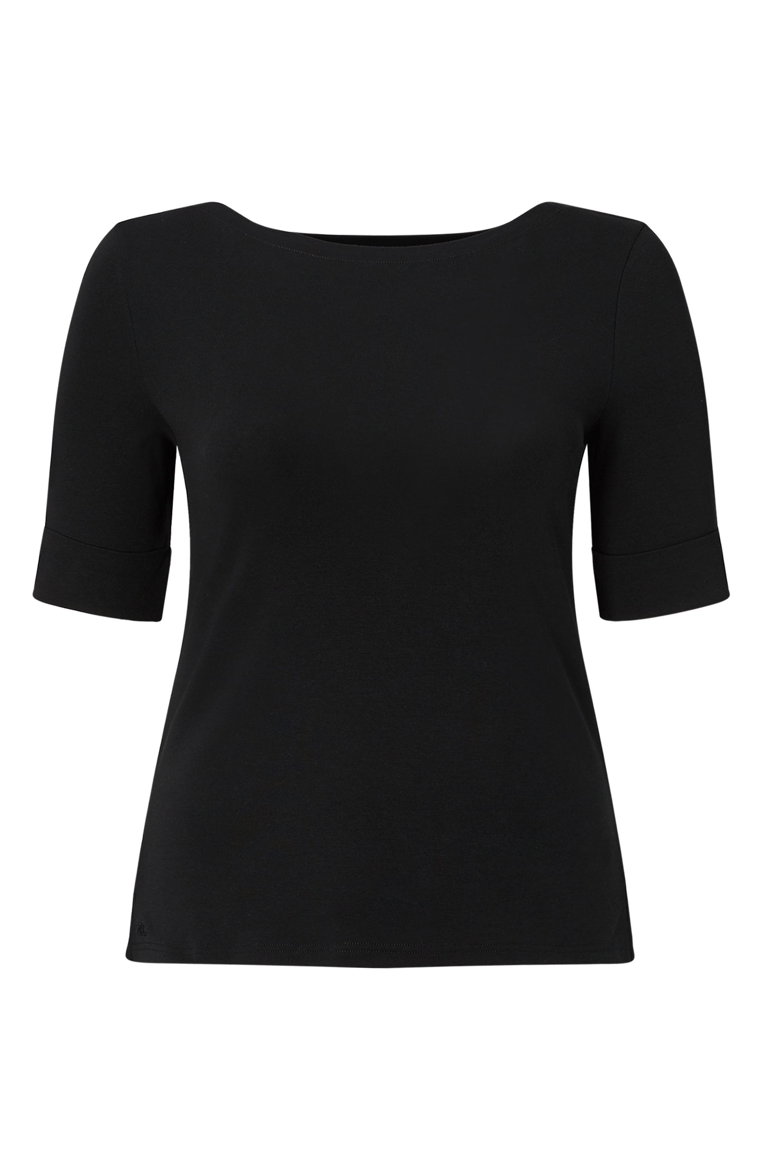 ◆専用◆【ミーラベル】Simple Boat Neck Tee ブラック Stretch Cotton Boat Neck Tee (Women) | Nordstrom