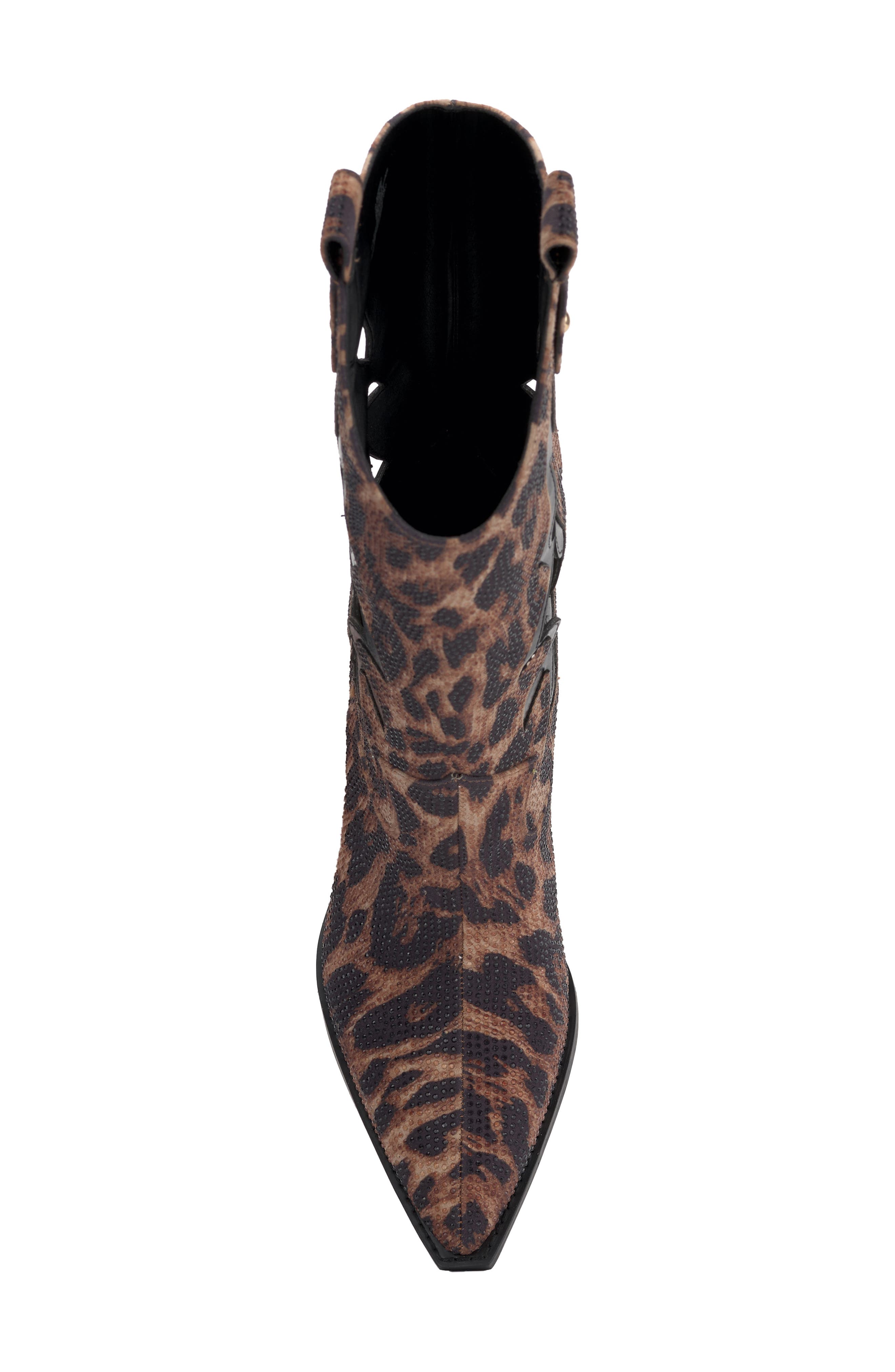 Jessica Simpson Ginika Pointed Toe Western Boot, Alternate, color, Natural Dolly Leopard