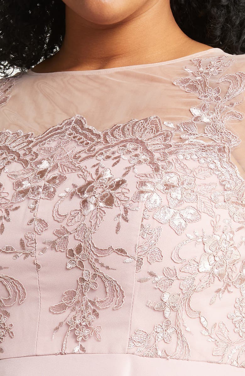 Chi Chi London Embroidered Fit & Flare Cocktail Dress, Alternate, color, 