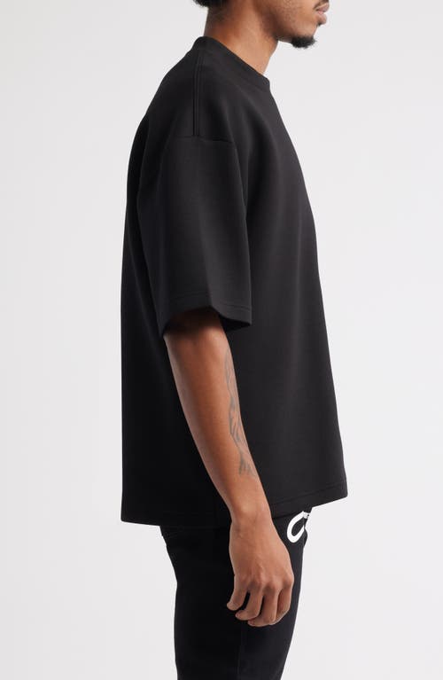 Icecream Outline Graphic Oversize T-shirt In Black