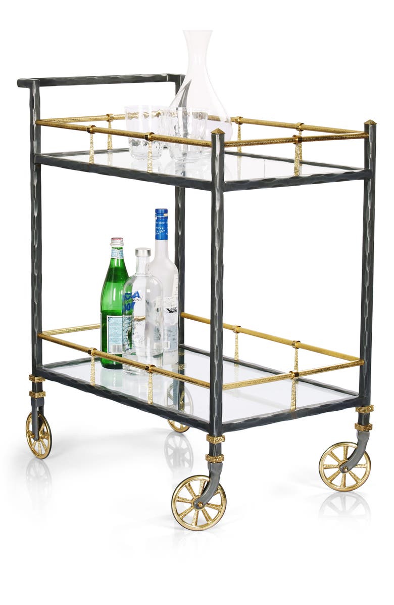 Michael Aram Forged Bar Cart, Alternate, color, Iron/ Gold